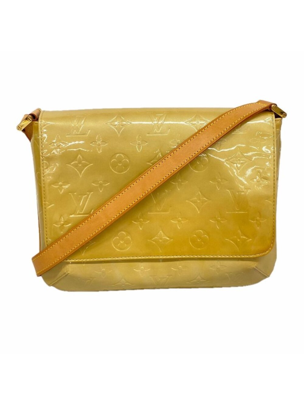 Louis Vuitton Shoulder Bag Vernis Thompson Street Beige